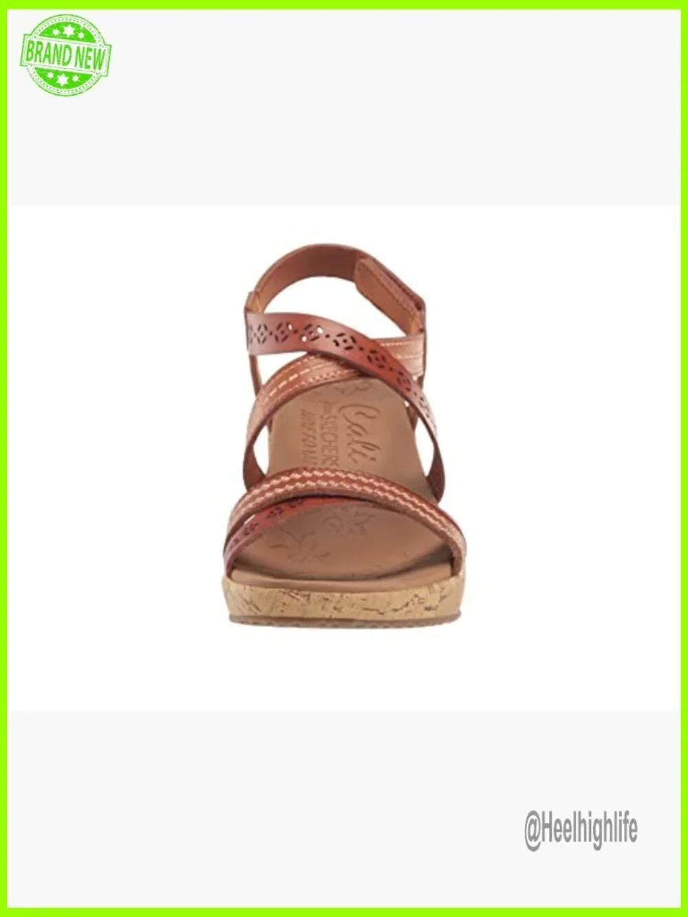 Women's Wedge Sandals with Adjustable Strap, Vegan Materials, 2.25-Inch Heel